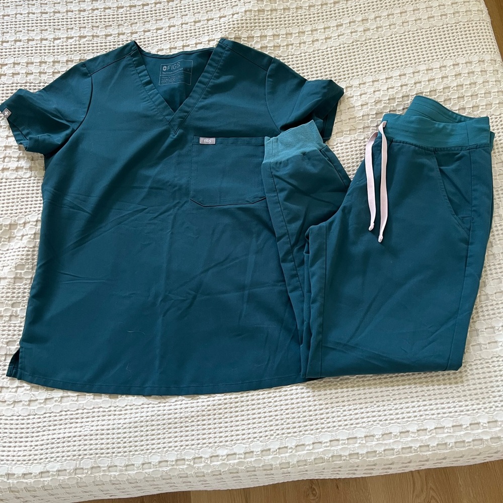 Figs Deep Teal Medical Scrub Top